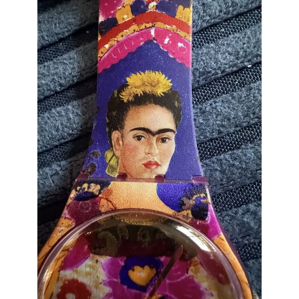 RARE RETIRED Swatch X Centre Pompidou The Frame By Frida Kahlo Watch